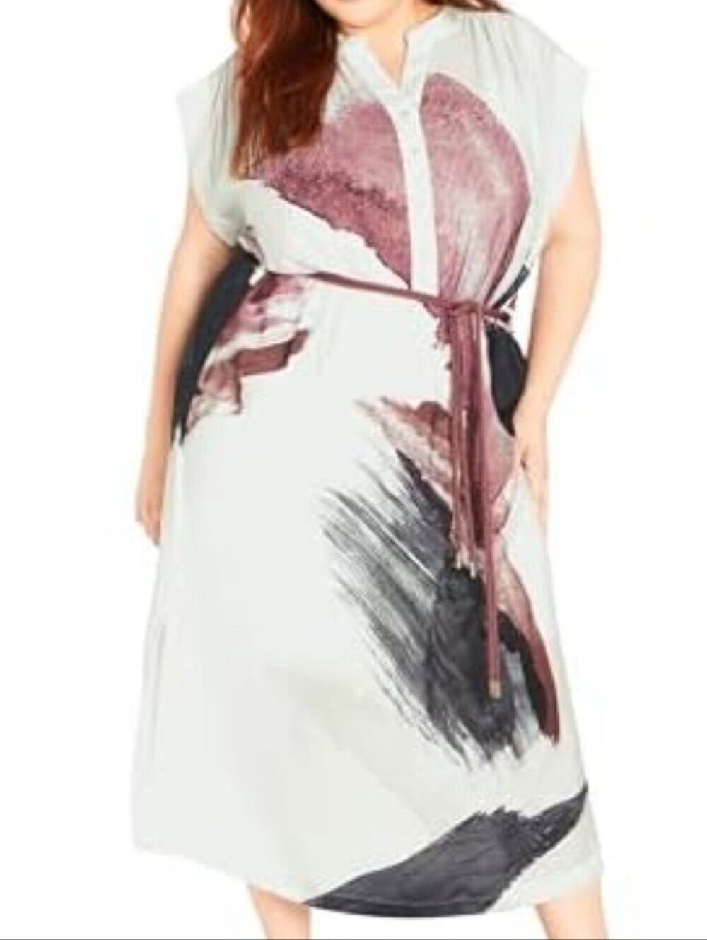 Refinity Sheer Art To Wear Midi dress Watercolor XS Oversize